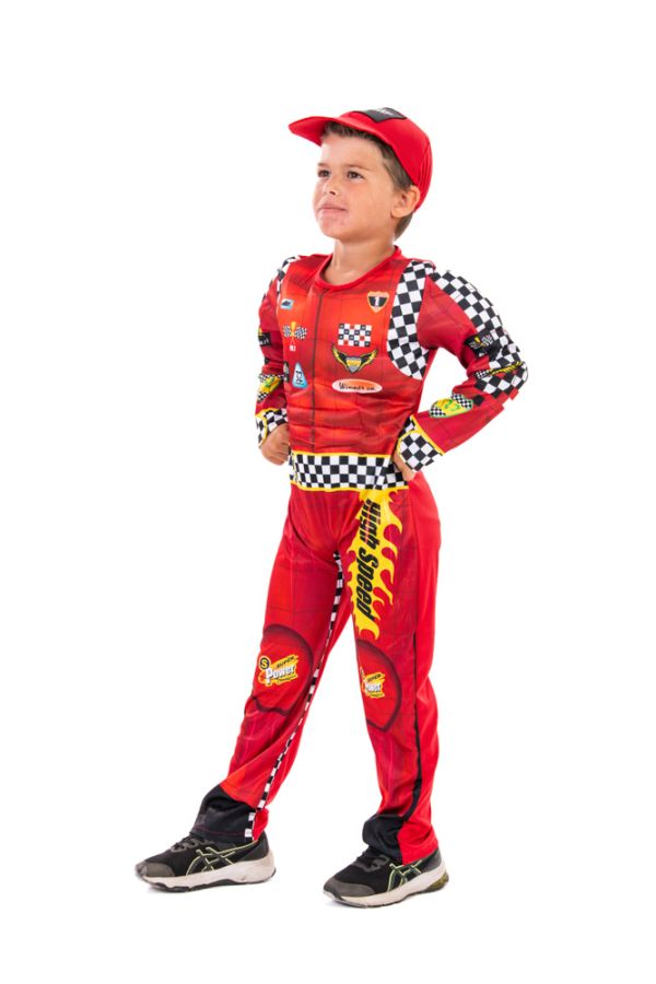 Carnival Costume Red Formula Driver