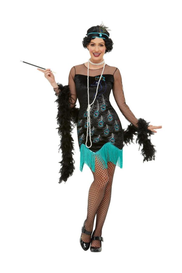 Carnival Costume 20s Peackock Flapper