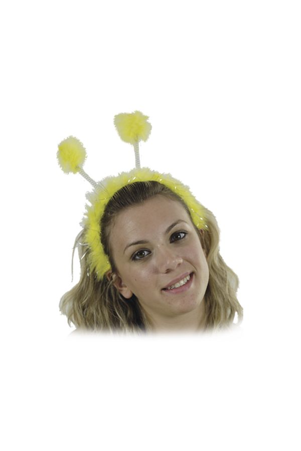Carnival Accessories Headband with pom-pom yellow