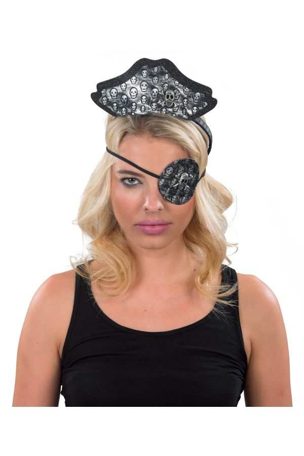 Carnival Accessories Female Pirate's Set With Leather Tiara-Eye 2 Colors