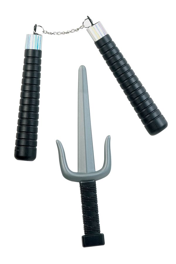 Carnival Accessories Ninja Set Sword-Nunchakus