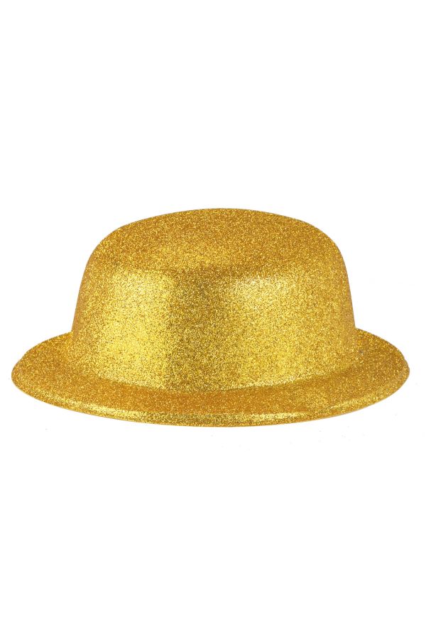Αποκριάτικο Αξεσουάρ Καπέλο Με Γκλίτερ Χρυσό