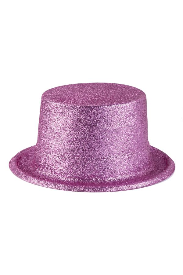 Carnival Accessories Silver Half-Breed Hat With Glitter