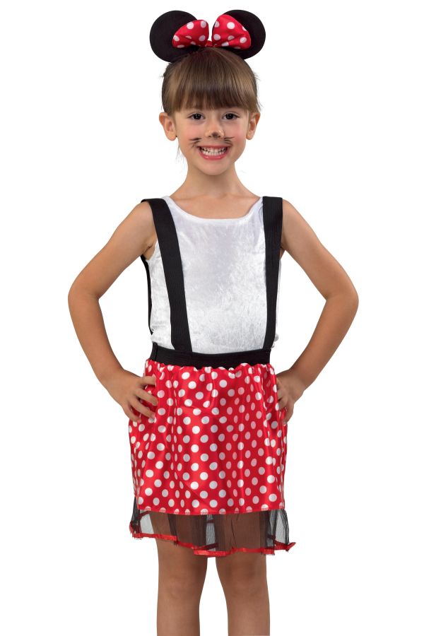 Carnival Accessories Mouse Girl Set - Headband Skirt 30cm