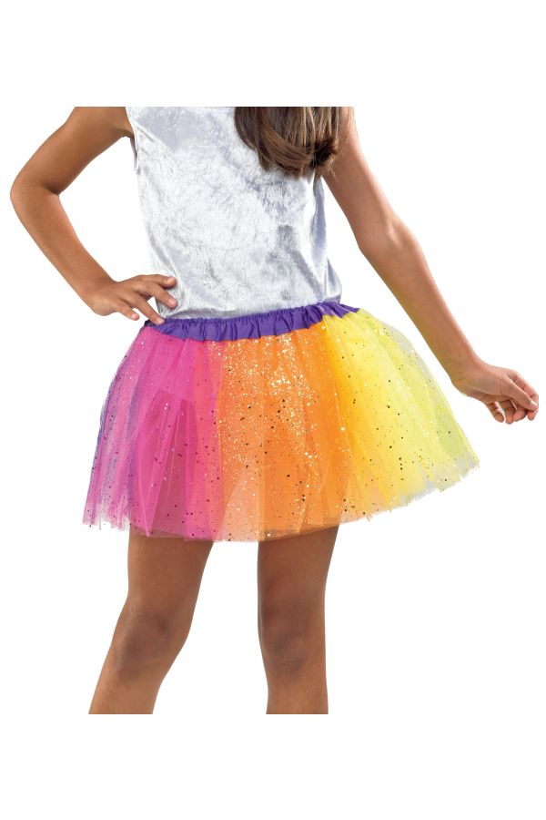 Carnival Accessories Multicolor Tutu Glitter Skirt 30cm