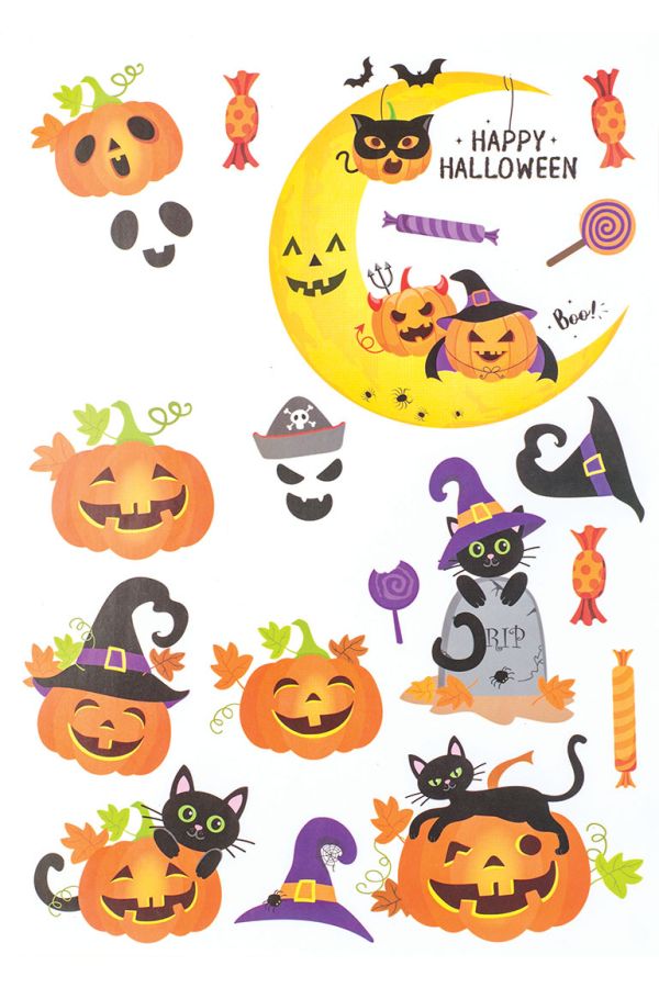 Carnival Accessories Halloween Window Stickers 8 Layouts
